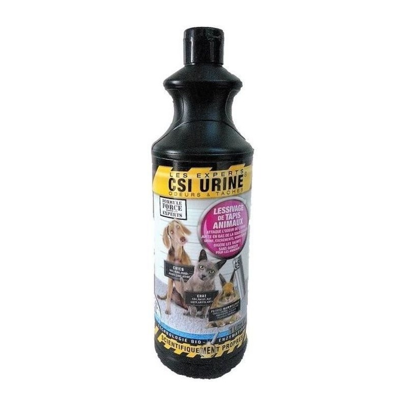 CSI URINE Lessivage de tapis 1L - Pour animaux