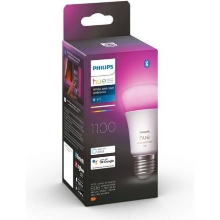 PHILIPS Hue White and Color Ambiance - Ampoule LED connectée 10W Equivalent 7...