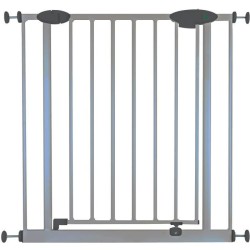 Barriere de sécurité Enfant SOFIA - 73 a 81 cm - Portillon - Gris Alu - NORDL...