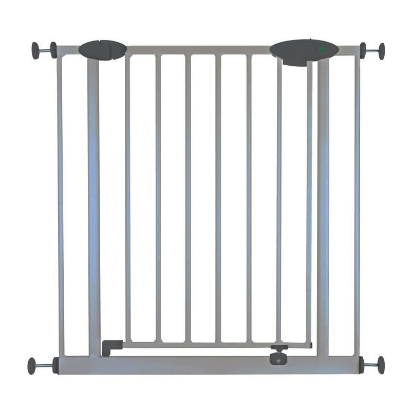 Barriere de sécurité Enfant SOFIA - 73 a 81 cm - Portillon - Gris Alu - NORDL...