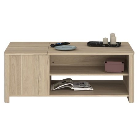 Table basse BETTY rectangulaire - En panneau de particules revetu papier - Dé...