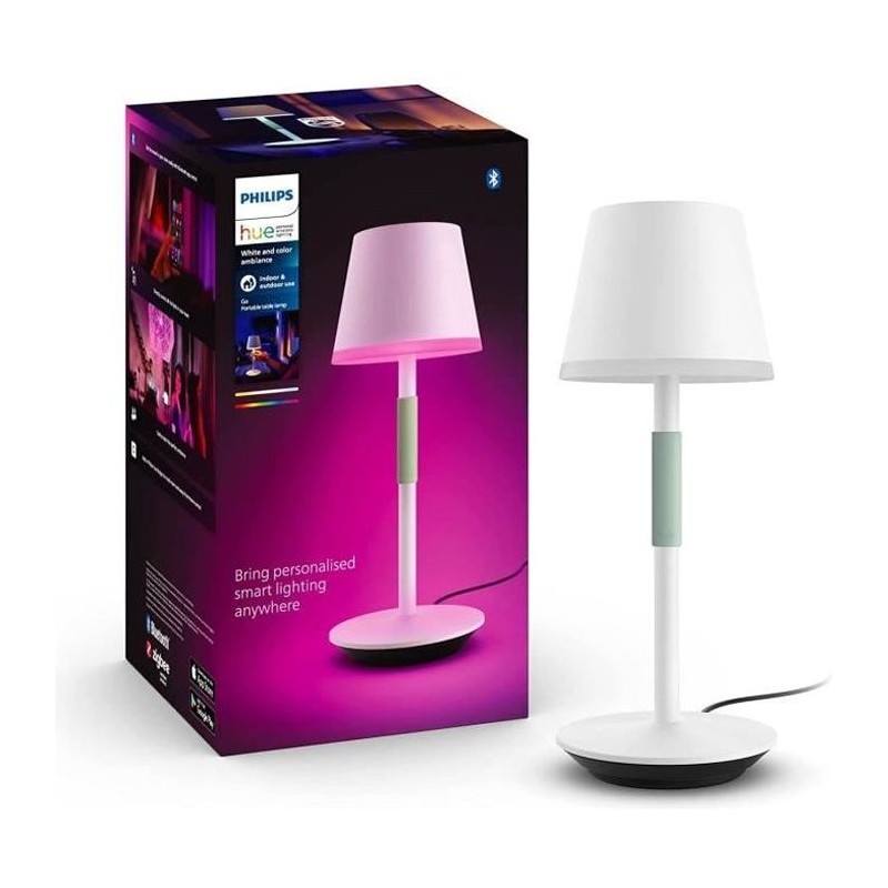 Philips White and Color Ambiance, lampe a poser portable Hue Belle, compatibl...