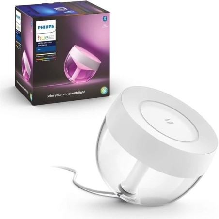 Philips Hue White & Color Ambiance, Iris compatible Bluetooth, Blanc, fonctio...