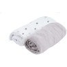 DOMIVA Lot de 2 Draps Housse PERLE GRIS / blanc imprimé étoiles 70x140 cm