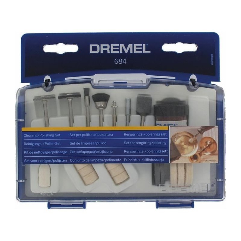 Coffret 20 accessoires DREMEL 684 (Coffret de nettoyage et polissage pour Out...