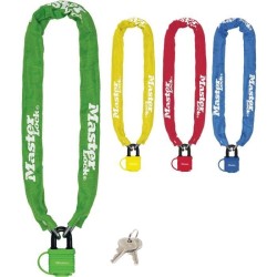 MASTER LOCK Chaîne Antivol Vélo avec Cadenas a Clé - Idéal pour les Vélos, Vé...
