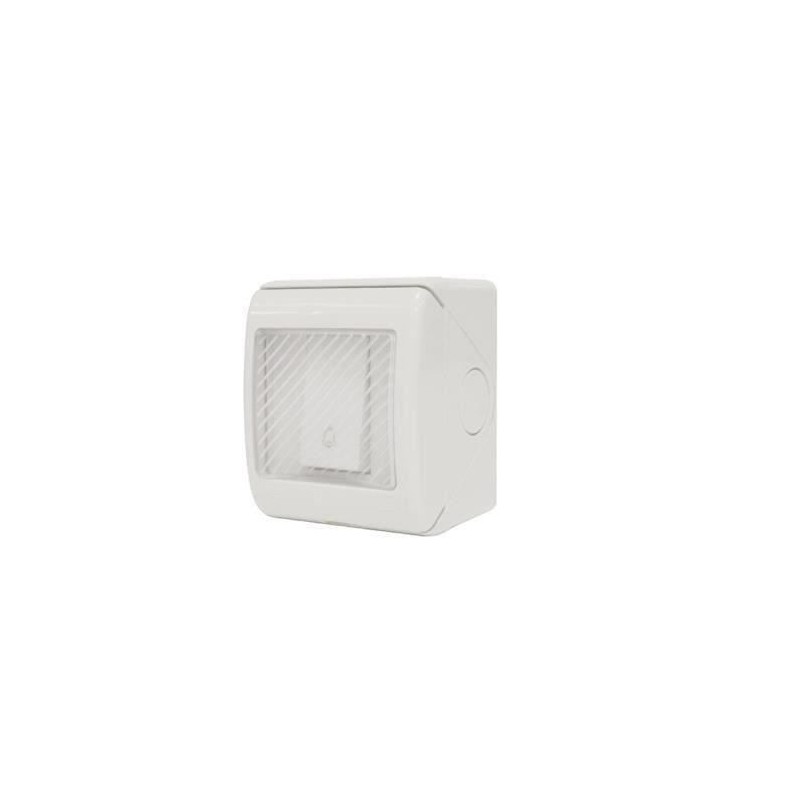 Bouton poussoir SCS SENTINEL 230V - Pouvoir de coupure 16A - IP55 - Blanc