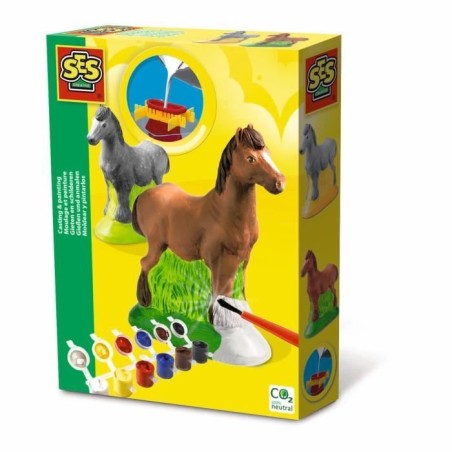 Moulage et peinture - Cheval - SES CREATIVE - Moule latex, support de séchage...