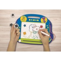Ardoise Magnétique Enfant - LEXIBOOK - Dinosaure - Multicolore - Effaçable - ...