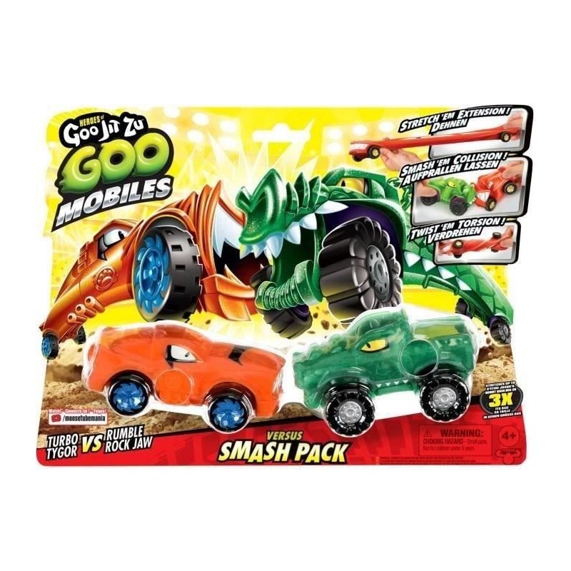 Véhicules miniatures - MOOSE TOYS - GOO MOBILES - TURBO TYGER VS RUMBLER JAW