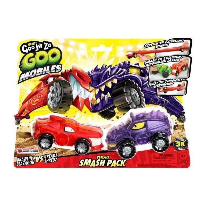 Véhicules miniatures - MOOSE TOYS - GOO MOBILES - BLAZAGON VS TREADS SHREDZ