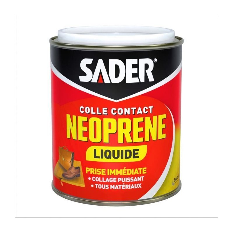 Colle contact néoprene liquide extra forte - SADER - Tous matériaux - Prise i...
