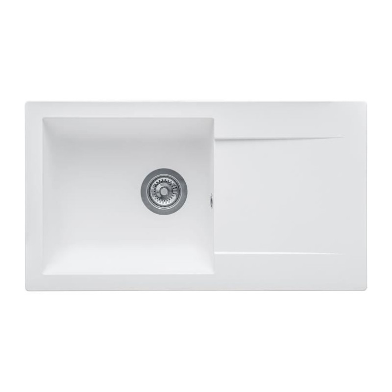 STRADOUR Evier a encastrer EINNA, en SMC BLANC UNI - 17,  1 bac, dim. 78 * 43...