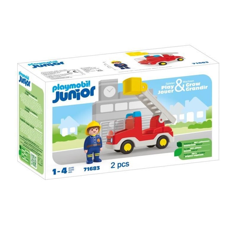 PLAYMOBIL Junior 71683 Camion de pompier, Des 12 mois