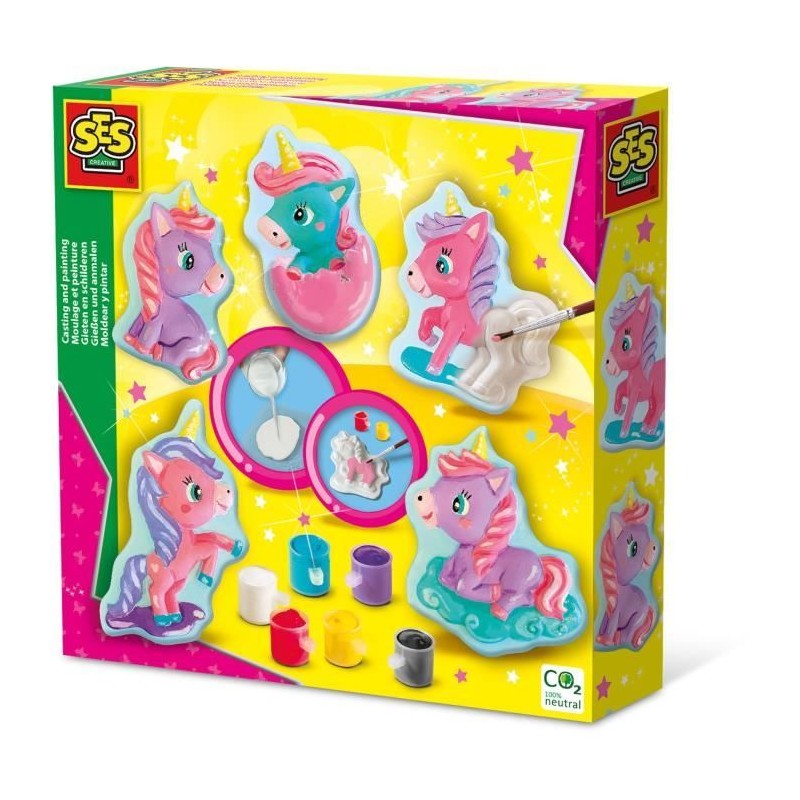 Moulage et peinture - Bébés licornes - SES CREATIVE - Mouler et peindre 5 lic...