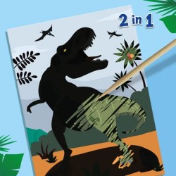 Moulage et peinture et scratch - SES CREATIVE - Dinosaures 2 en 1 -