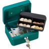 Caissette a monnaie - BURG WACHTER - Money 5015 Green - Ouverture a clé, acie...