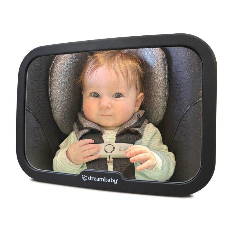 Grand miroir réglable - DREAMBABY - Pour siege arriere de bébé - Rectangulair...
