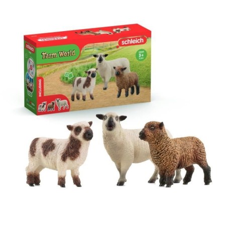 Figurine Trio de moutons, pour enfants des 3 ans, 5 x 19 x 11 cm - schleich ...