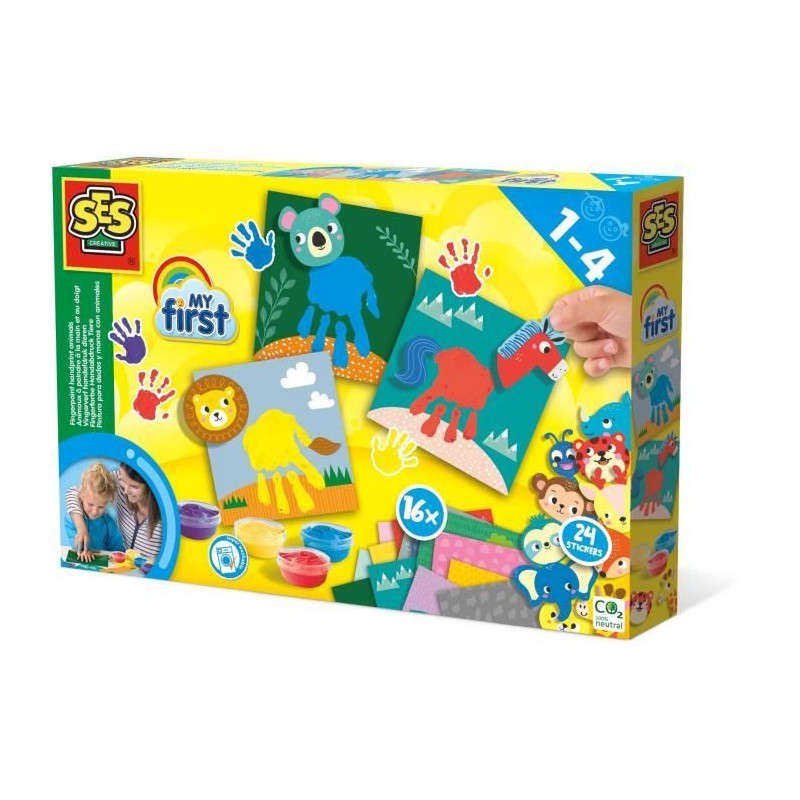 Kit créatif - SES CREATIVE - Animaux en empreintes de doigts