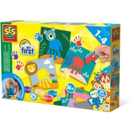 Kit créatif - SES CREATIVE - Animaux en empreintes de doigts