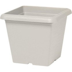 Pot de fleurs carré - GARDEN ID - Teramo white stone - 40 x 35 cm - Résistant...