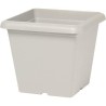 Pot de fleurs carré - GARDEN ID - Teramo white stone - 40 x 35 cm - Résistant...