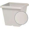 Pot de fleurs carré - GARDEN ID - Teramo white stone - 40 x 35 cm - Résistant...