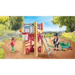 PLAYMOBIL 71475 Charpentier avec tourelle de jeu - My Life - 58 pieces - Jeu ...