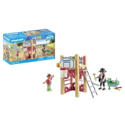 PLAYMOBIL 71475 Charpentier avec tourelle de jeu - My Life - 58 pieces - Jeu ...