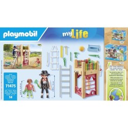 PLAYMOBIL 71475 Charpentier avec tourelle de jeu - My Life - 58 pieces - Jeu ...