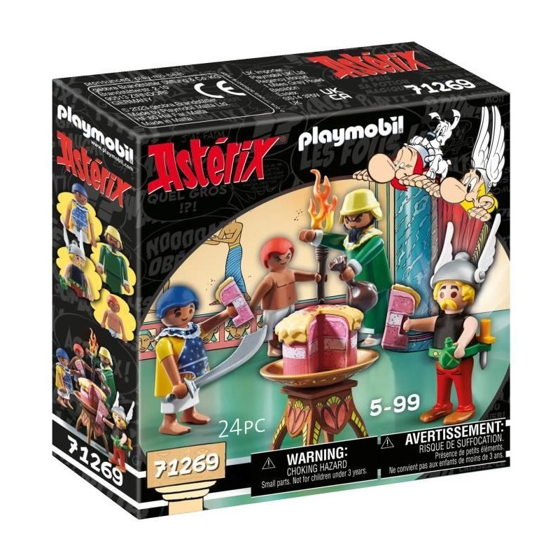 PLAYMOBIL 71269 Astérix, Amonbofis et le gâteau empoisonné, 24 pieces, Des 5 ans