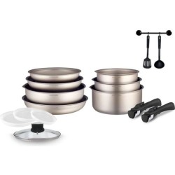 Batterie de cuisine Arthur Martin AM133CH 15 pieces - Aluminium - Poignée amo...