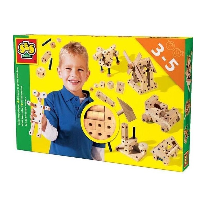 SES CREATIVE Kit pour le jeune ébéniste - Jeu de construction de jouets - Bois
