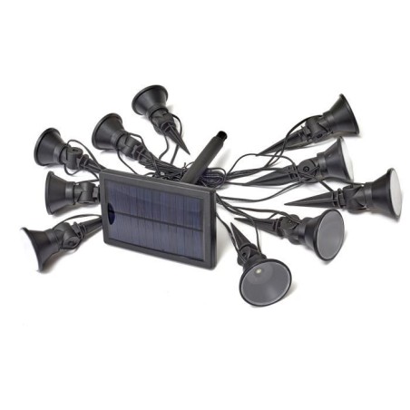 Guirlande solaire - SMARDTV - Multi-spots 5L - 10 ampoules - Blanc froid - 5 ...