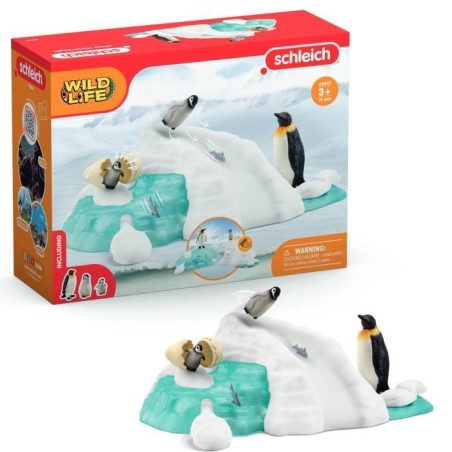 Figurines Famille pingouin sur la banquise, Schleich 42661 Wild Life, Pour en...