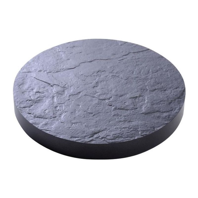 Support a roulettes - EDA - Ø 30 cm x H 5 cm - Gris ardoise