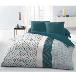 Parure de couette Microfibre ETHNO 220x240cm et 2 taies d'oreillers 63x63cm B...