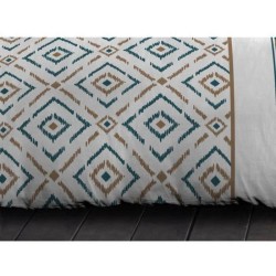 Parure de couette Microfibre ETHNO 220x240cm et 2 taies d'oreillers 63x63cm B...