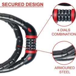 MASTER LOCK Cable Antivol Vélo - Idéal pour Vélo, Vélo Electrique, Skateboard...