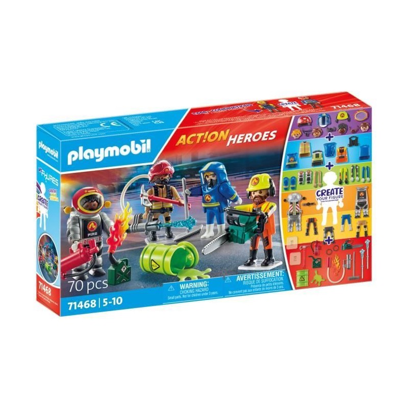 PLAYMOBIL 71468 My figures : métiers a risque - avec quatres personnages du d...