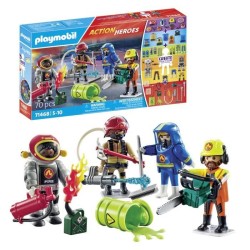 PLAYMOBIL 71468 My figures : métiers a risque - avec quatres personnages du d...