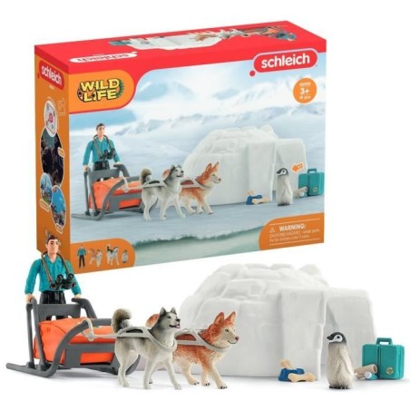 Coffret Expédition en Antarctique, figurines animaux sauvages, Schleich 42558...