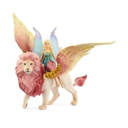 Figurine Elfe sur lion...