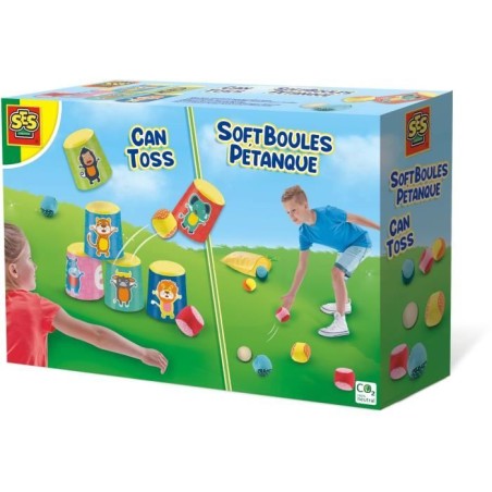 Jeu de canettes et boules souples - SES CREATIVE - Chamboule-tout et pétanque