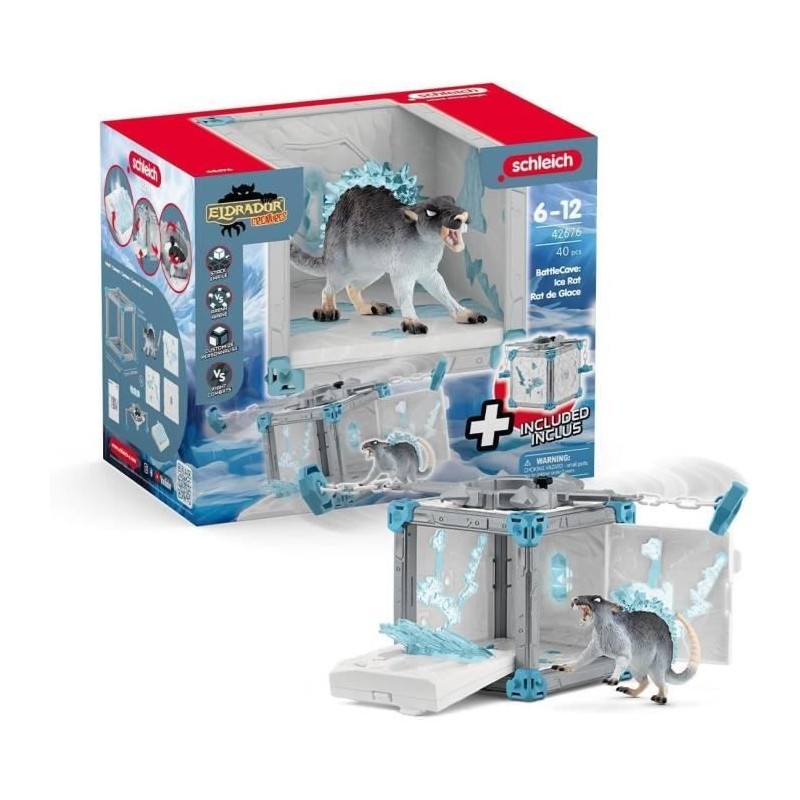 BattleCave Rat de Glace, Extension de l'arene, SCHLEICH 42676 Eldrador Creatu...