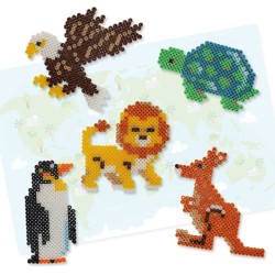 Perles a repasser - SES CREATIVE - Animaux du monde - Beedz - Kit