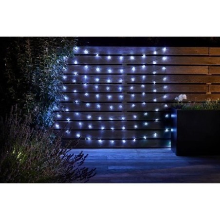 Guirlande d'extérieur SMARDTV - Ultra 100 étoiles LED - 15L - Energie solaire...