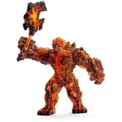 Golem de lave avec arme,...