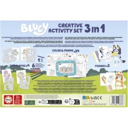 Set créatif - EDUCA - Décoration et modelage des personnages Bluey - 3 activi...
